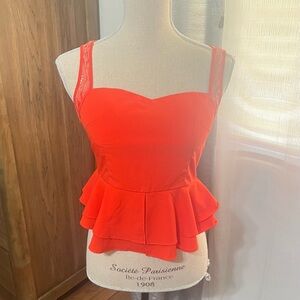 Annabelle Top with Lace-Up Back,Size Large